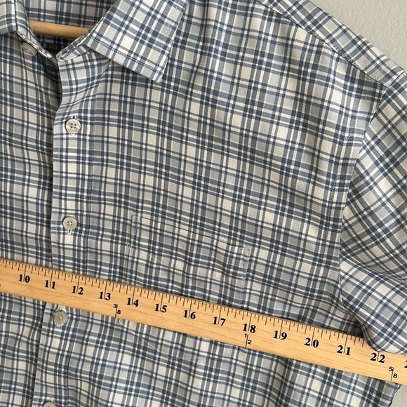 UNUTCKIT Men’s Cotton Flannel Long Sleeve Shirt Size Large In Blue - Picture 9 of 9